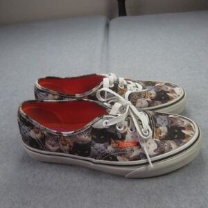 Vans x ASPCA Shoes Womens 7 Mens 5.5 Cat Print Lace Up Canvas Sneakers‎